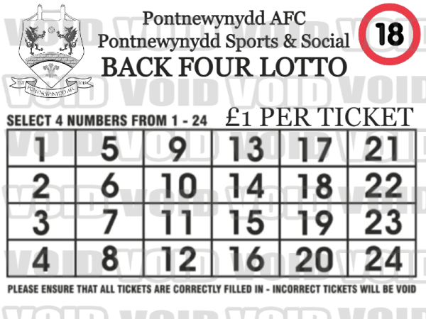 Pontnewynydd AFC Back Four Lotto